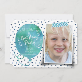 Födelsedagsfestens vattenfärg | Inbjudningspojke Inbjudningar