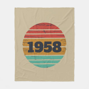 födelsedagsfester för 65e av personligens vintage fleecefilt