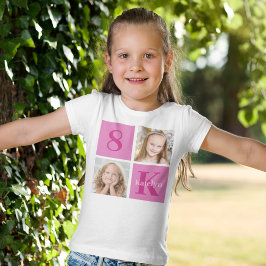 Födelsedagsfester för shock rosa Photo Anpassnings T Shirt