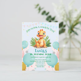 Födelsedagsfesterna pojkar i vilden Dute Dinosaur Inbjudan Vykort