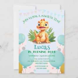 Födelsedagsfesterna pojkar i vilden Dute Dinosaur Inbjudningar