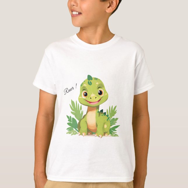 Födelsedagsfesterna pojkar i vilden Dute Dinosaur T Shirt (Framsida)
