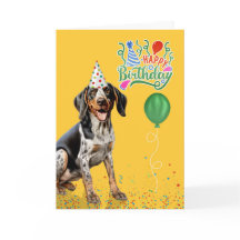 Födelsedagsfesthatt för Bluetick Coonhound hund Gu