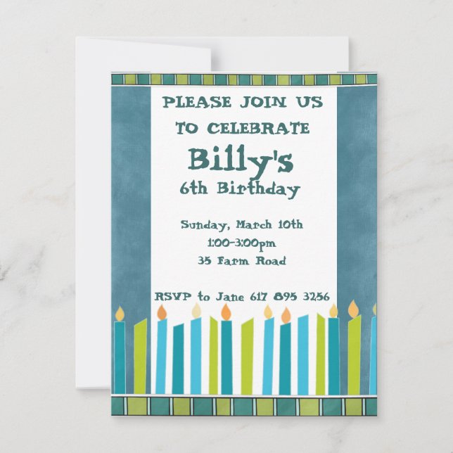 Födelsedagsfestinbjudan Inbjudningar (Framsida)