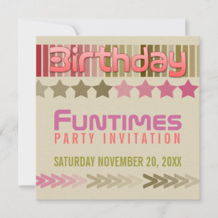 Födelsedagsfestlig Invitation Inbjudningar
