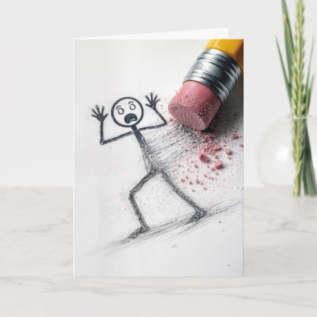 Födelsedagsfigur Man Humor Kort (Framsida)