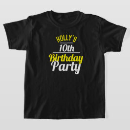 Födelsedagsfirande 10-års T-shirt