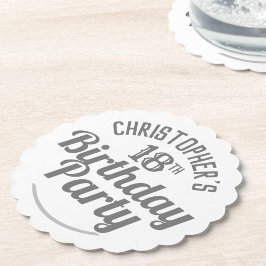 Födelsedagsfirande 18-årsdag Pappersunderlägg Underlägg Papper