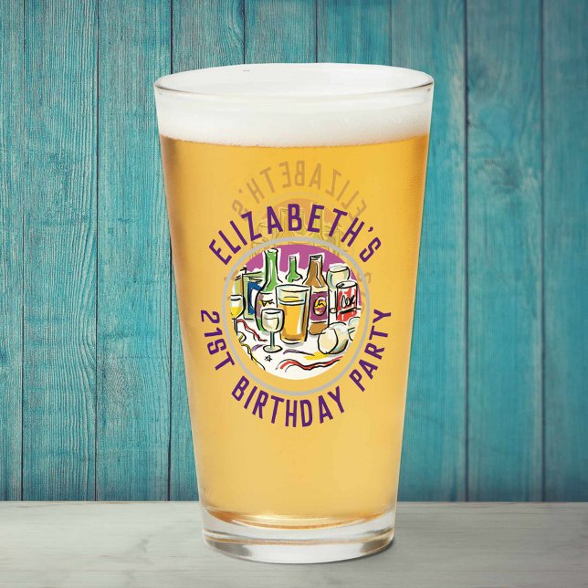 Födelsedagsfirande 21-års Glas (Skapare uppladdad)