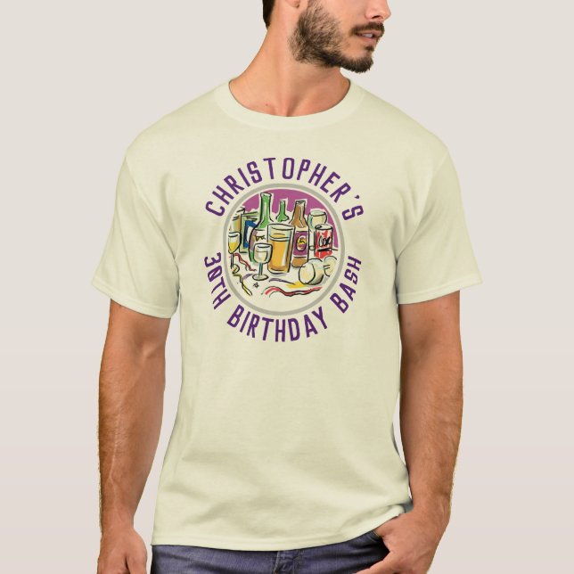 Födelsedagsfirande 30-årsjubileum T-shirt (Framsida)