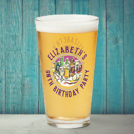 Födelsedagsfirande 90 år glas