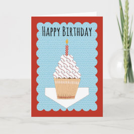 Födelsedagsfirande Baseball Cupcake med slagträn o Kort