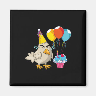 Födelsedagsfirande Cupcake Rolig Bondgård Djur Magnet