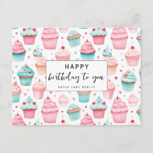 Födelsedagsfirande Cupcake Vykort