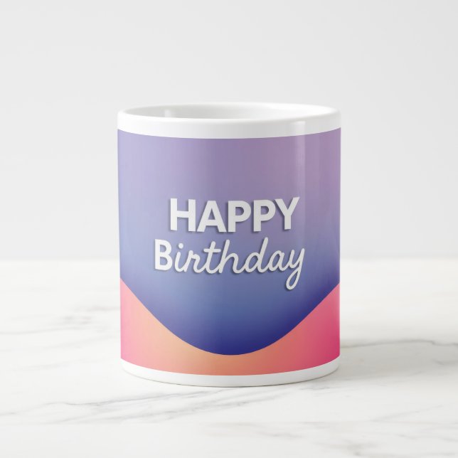 Födelsedagsfirande Design Jumbo Mugg (Framsidan)