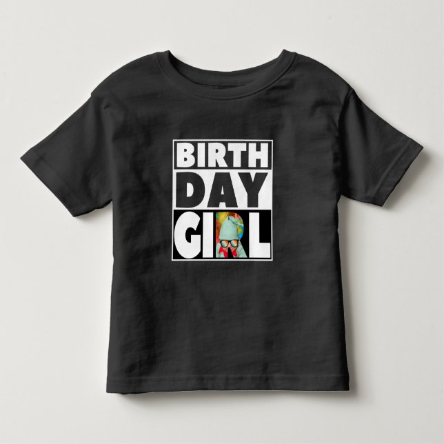 FÖDELSEDAGSFIRANDE FÖR FLIK PARTY ANPASSNINGSBAR T SHIRT (Framsida)
