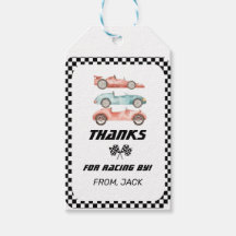Födelsedagsfirande för racerbil, Vintage bil, Tack