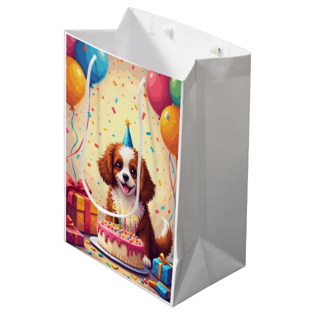 Födelsedagsfirande för tibetansk spaniel (Framsidan Vinklad)