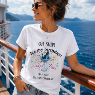 Födelsedagsfirande Ingen resa med fartyg Semester T Shirt