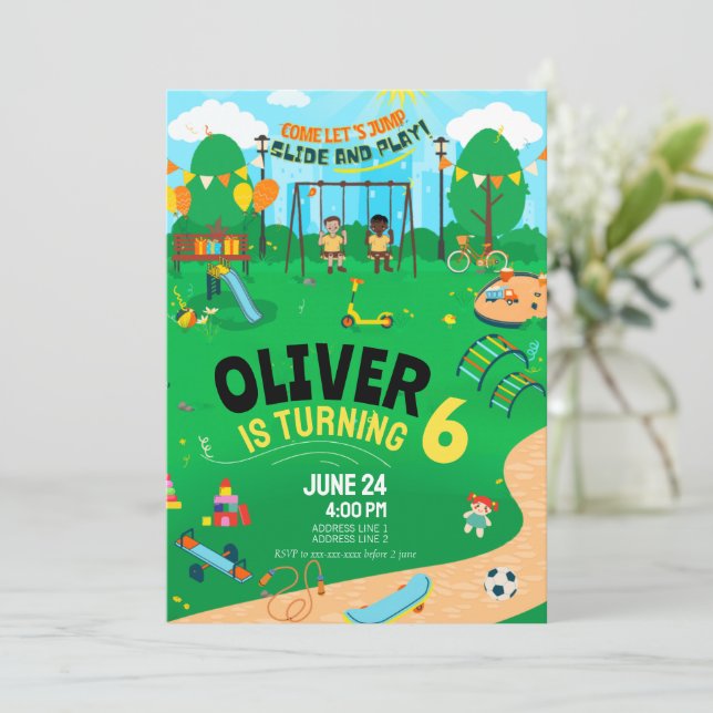 Födelsedagsfirande inomhus för alla åldrar  inbjudningar (Stående Fram)