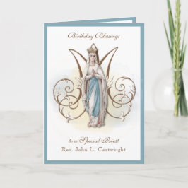 Födelsedagsfirande Jungfru Maria Lourdes Kort