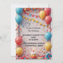 Födelsedagsfirande med ballonger