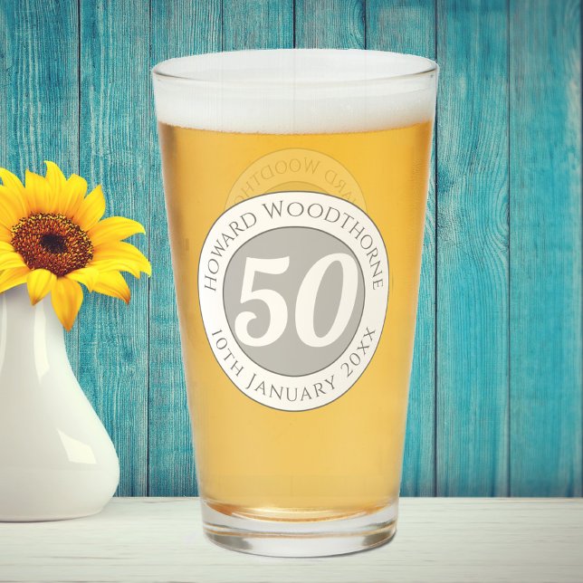 Födelsedagsfirande med Namn, ålder och födelsedatu Glaskopp (Skapare uppladdad)