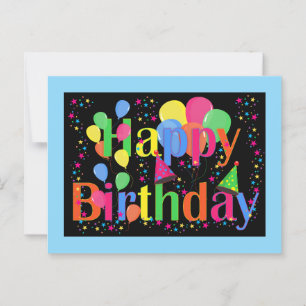 Födelsedagsfirande. Nu är det party! Vykort