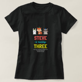 Födelsedagsfirande söta djur födelsedagskort t shirt