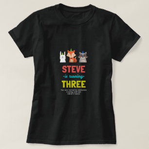 Födelsedagsfirande söta djur födelsedagskort t shirt