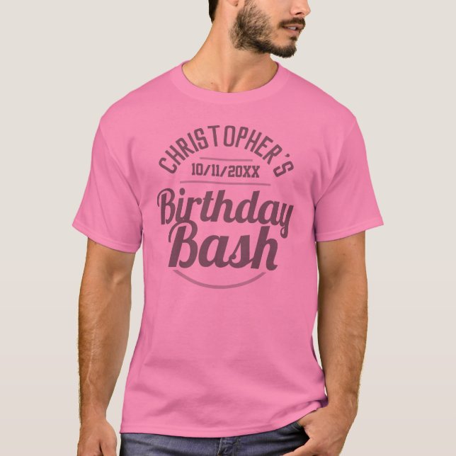 Födelsedagsfirande T-Shirt för män (Framsida)