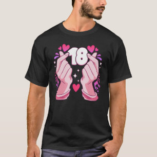 Födelsedagsflicka 18 år, K-pop-hjärta, Saranghae T Shirt