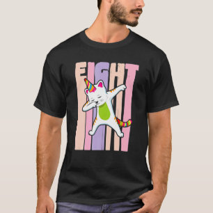 Födelsedagsflicka 8H födelsedag Cute Rainbow Unico T Shirt
