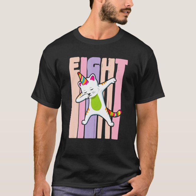 Födelsedagsflicka 8H födelsedag Cute Rainbow Unico T Shirt (Framsida)
