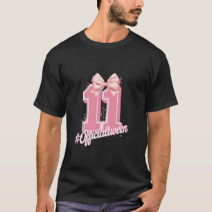 Födelsedagsflicka Coquette Bow 11 År Gammal Män Kv T Shirt