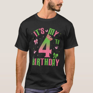 Födelsedagsflicka Det Är Min 4:e Födelsedag Trollk T Shirt