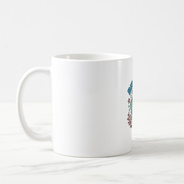 Födelsedagsflicka Havssköldpadda 8-års födelsedags Kaffemugg (Vänster)