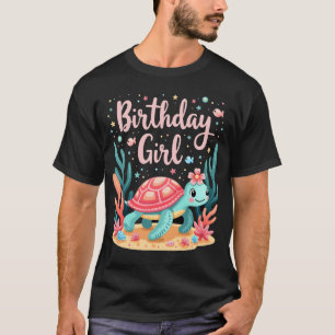 Födelsedagsflicka Havssköldpadda Tema Födelsedagsf T Shirt