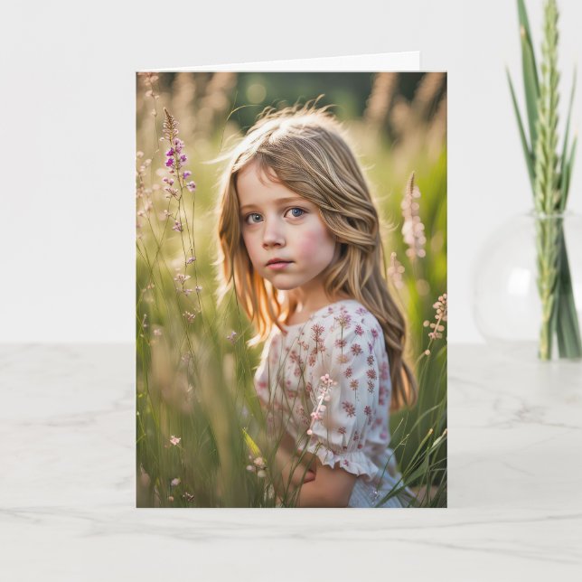 Födelsedagsflicka i sommarskugga kort (Framsida)