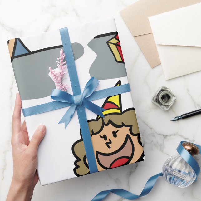Födelsedagsflicka Med En Present Presentpapper (Skapare uppladdad)
