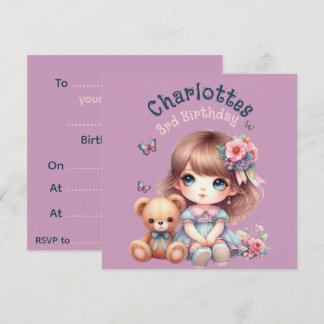 Födelsedagsflicka Personlig Pappers Tallrik Inbjudningar