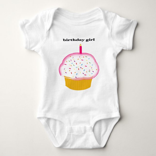 födelsedagsflicka t-shirt (Framsida)
