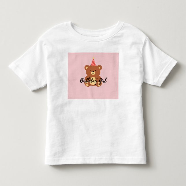 Födelsedagsflicka  t shirt (Framsida)