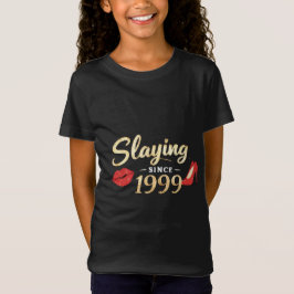 Födelsedagsflicka Teen T-Shirt “Mördande sedan 199