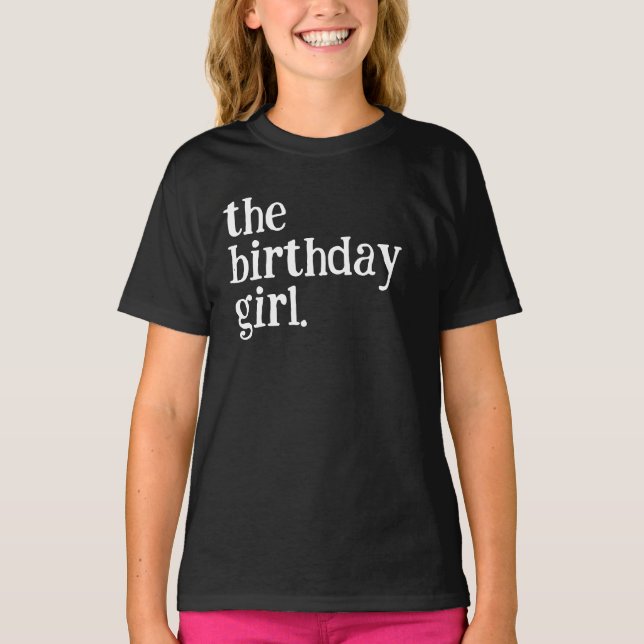 Födelsedagsflickan T Shirt (Framsida)