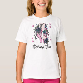Födelsedagsflickans balettskor t shirt