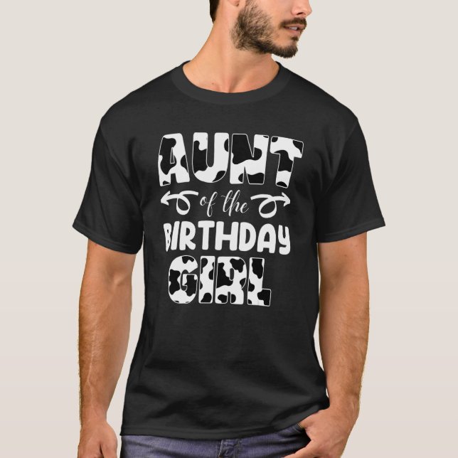 Födelsedagsflickans Faster Jordbruk Barnyard Födel T Shirt (Framsida)
