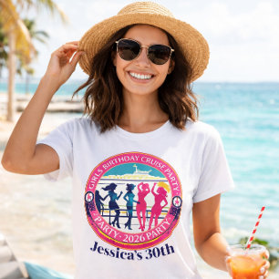 Födelsedagsflickor Party Anpassad kryssning Sommar T Shirt