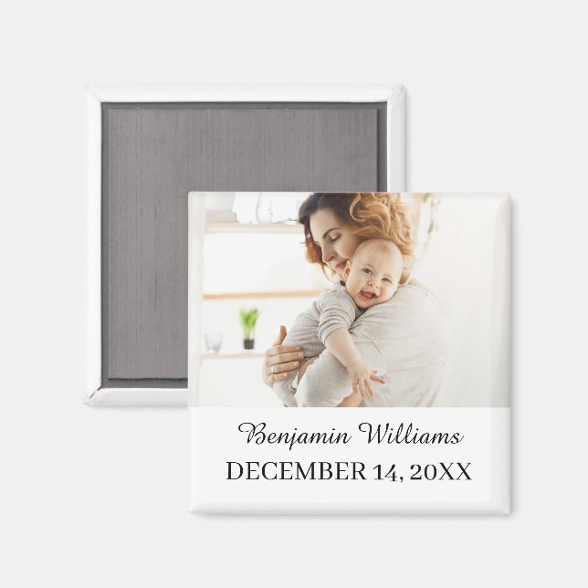 Födelsedagsfoto Magnet Partygåva Anpassad Magnet (Front/Back)