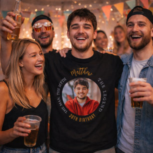 Födelsedagsfoto man myt legend t shirt